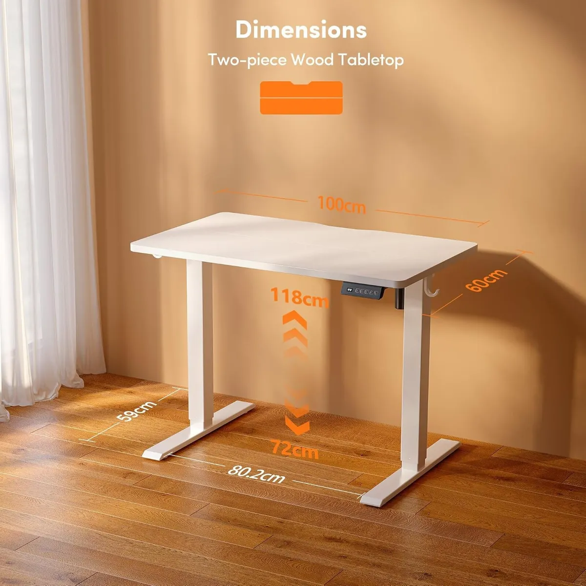 Electric Standing Desk 100 X 60CM Height - Image 3