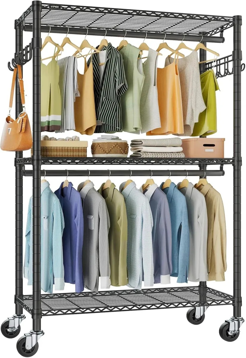 R2 Plus Heavy Duty Rolling Clothes Rail - Image 1