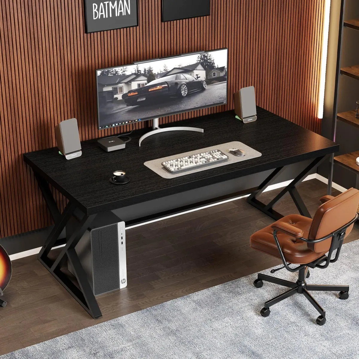 Computer Desk Gaming Office Table Long Desks - Image 3