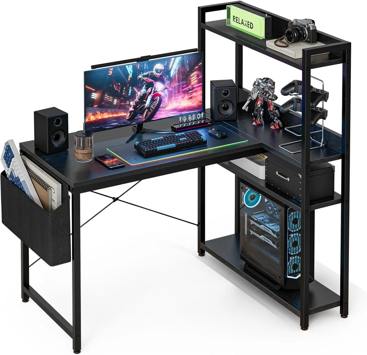120x80CM L Shaped Gaming Desk - Image 1