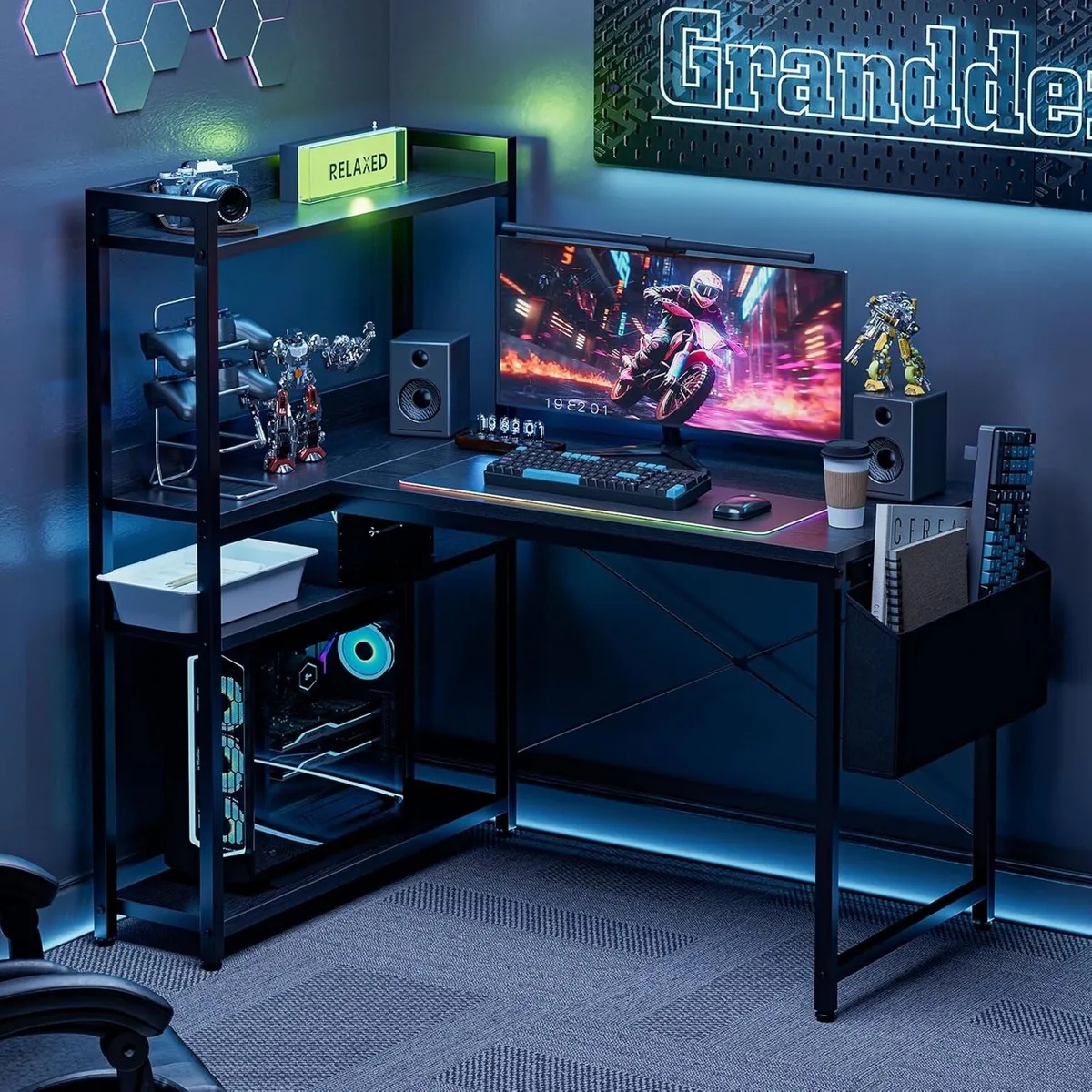 120x80CM L Shaped Gaming Desk - Image 2