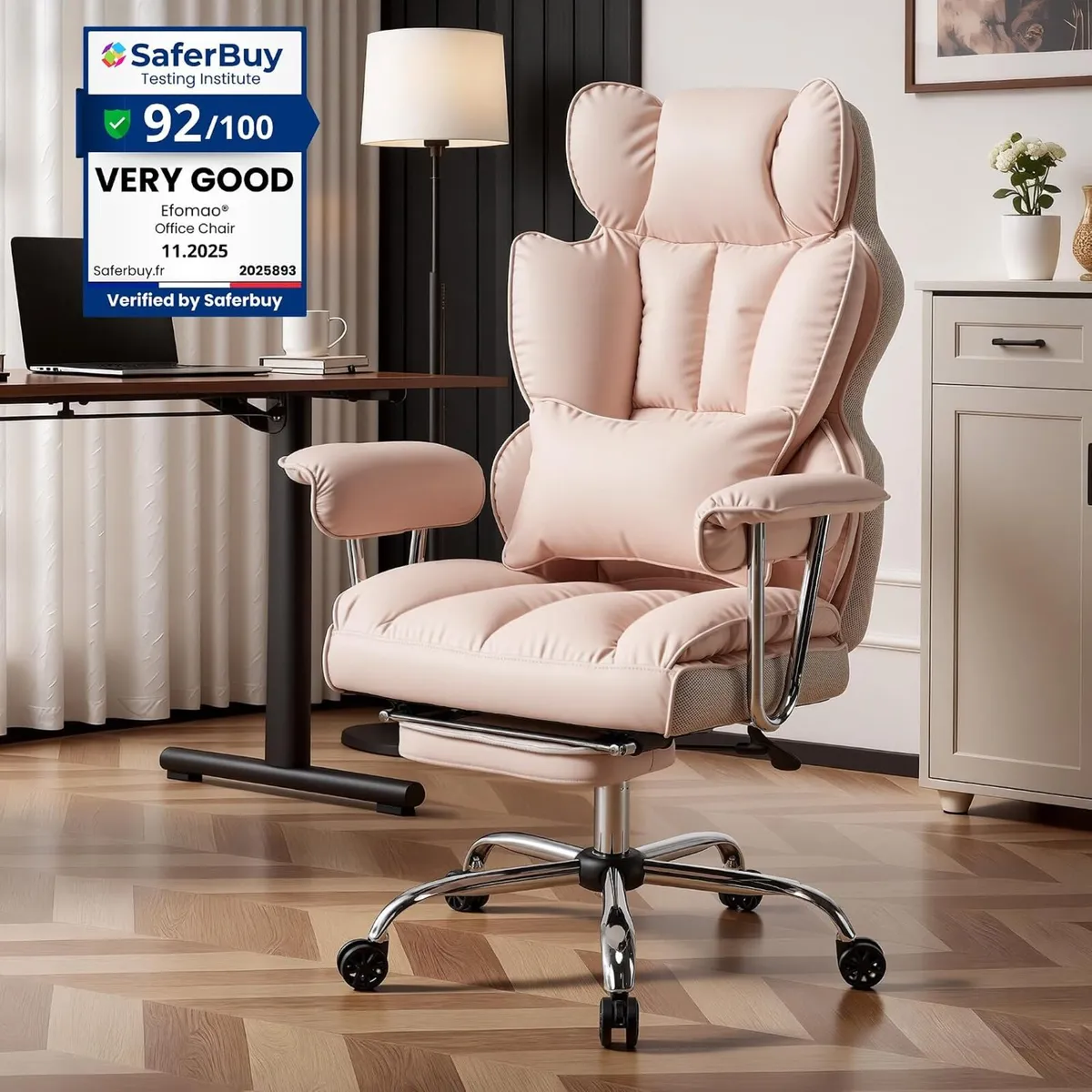 Desk Office Chair Big and Tall PU Leather - Image 1