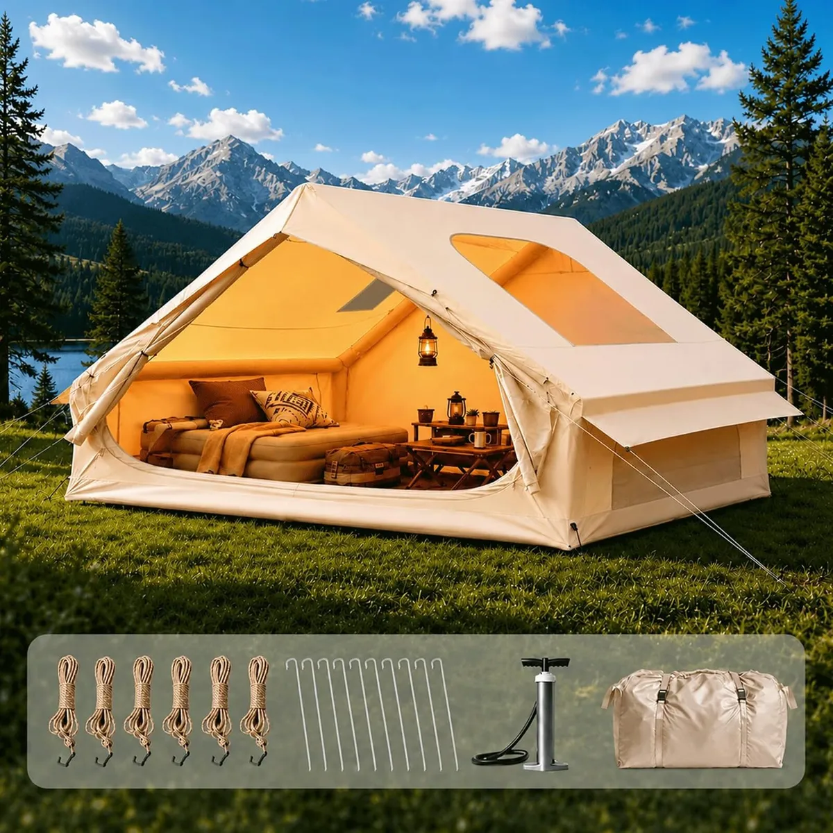 Inflatable Tent for Camping 4-6 Person - Image 1