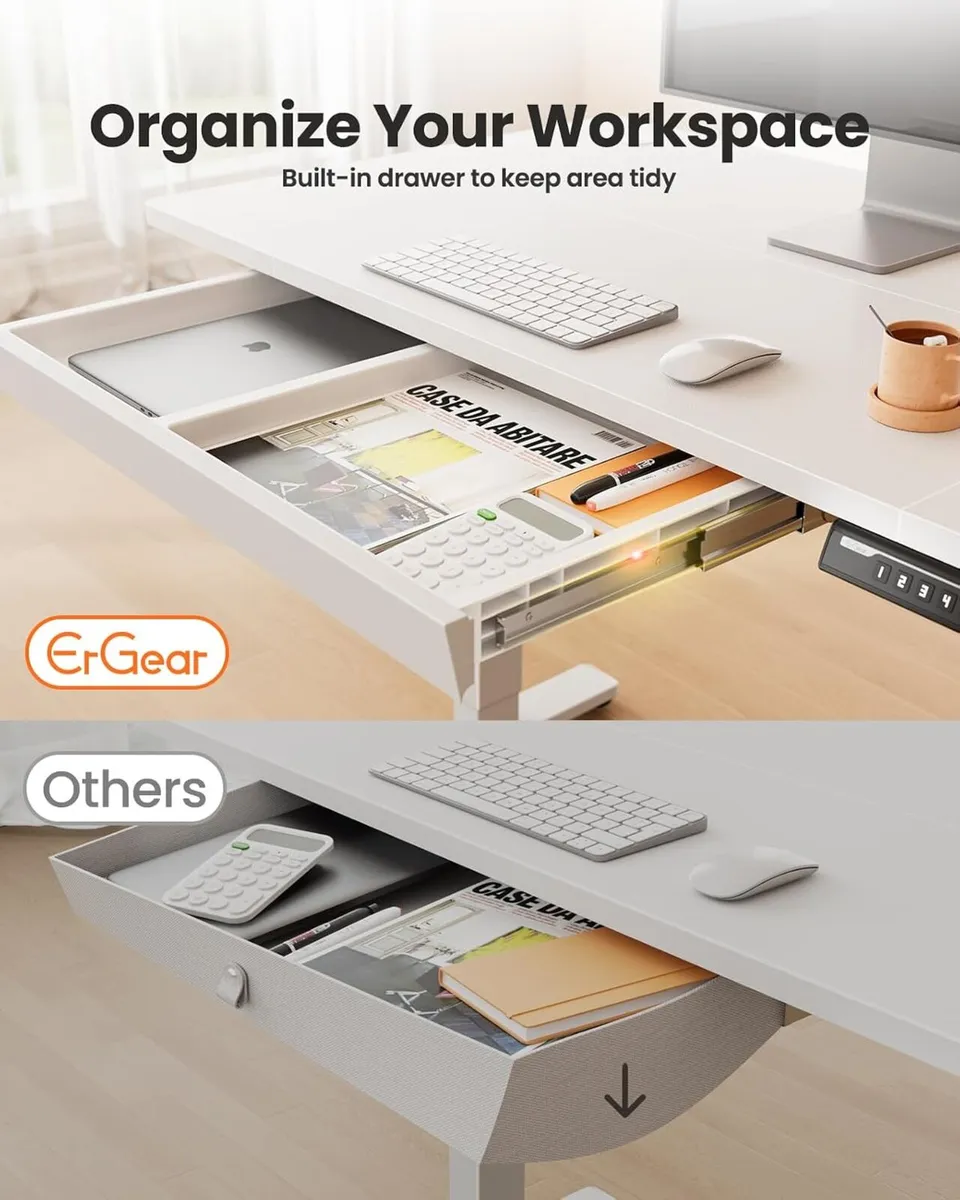 Electric Standing Desk with Drawer - Image 4
