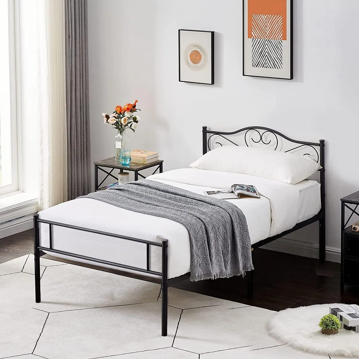 Bed Frame Easy Assembly Metal Mattress Foundation - Image 4