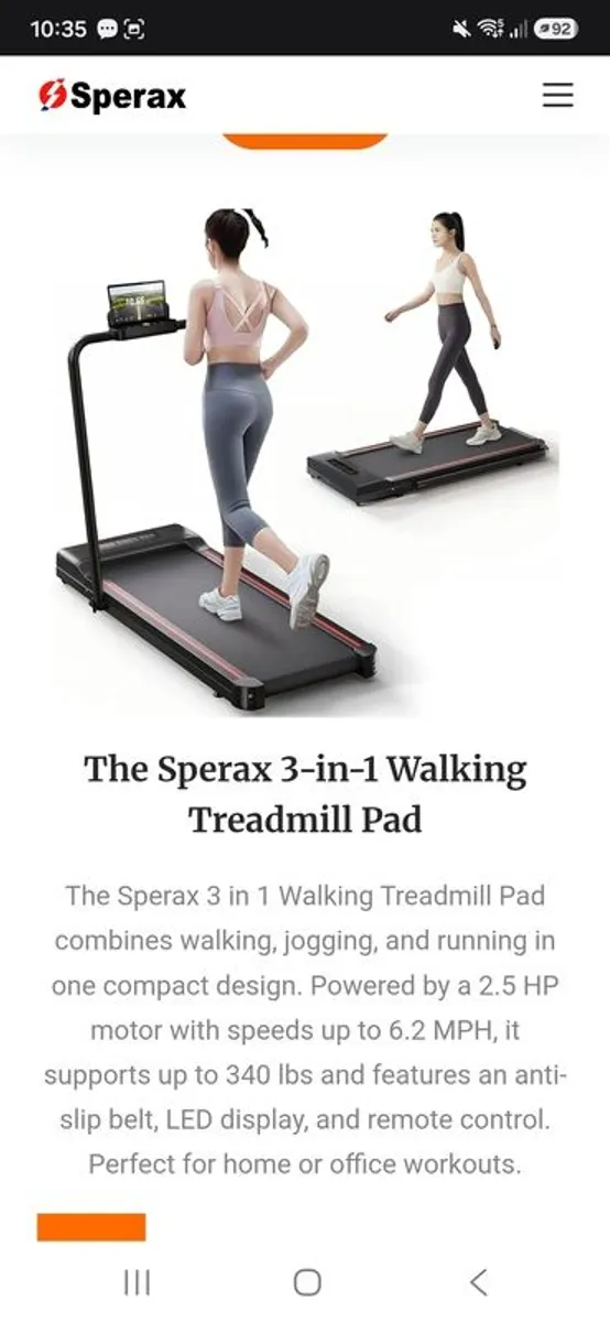 Treadmill/Walking Pad- Never Used. Foldable - Image 1