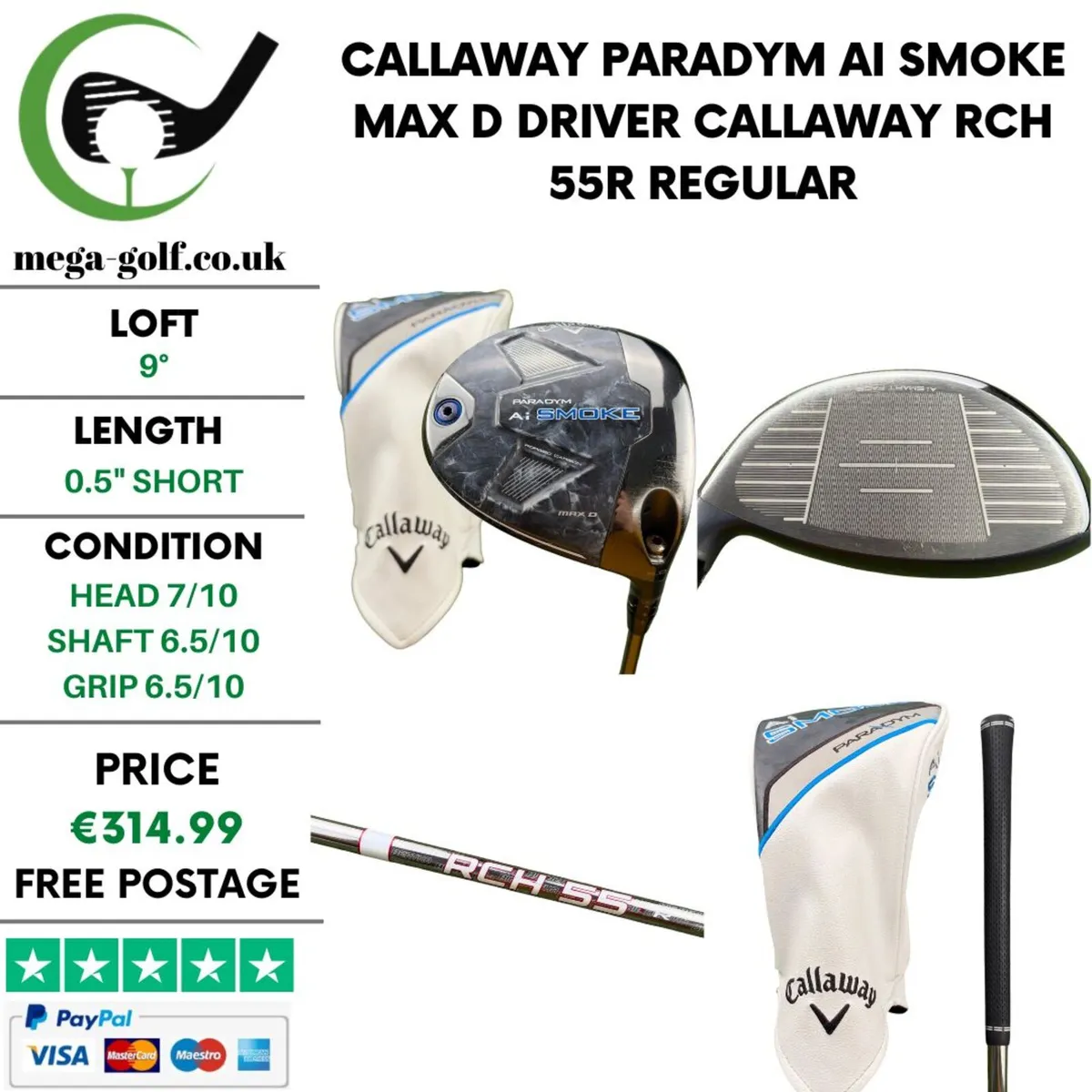 Callaway Paradym Ai Smoke Max D Driver / 9° - Image 1