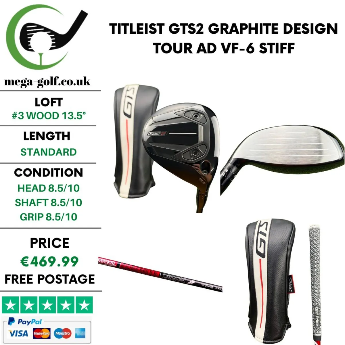 Titleist GTS2 #3 Wood 13.5° / Stiff - Image 1