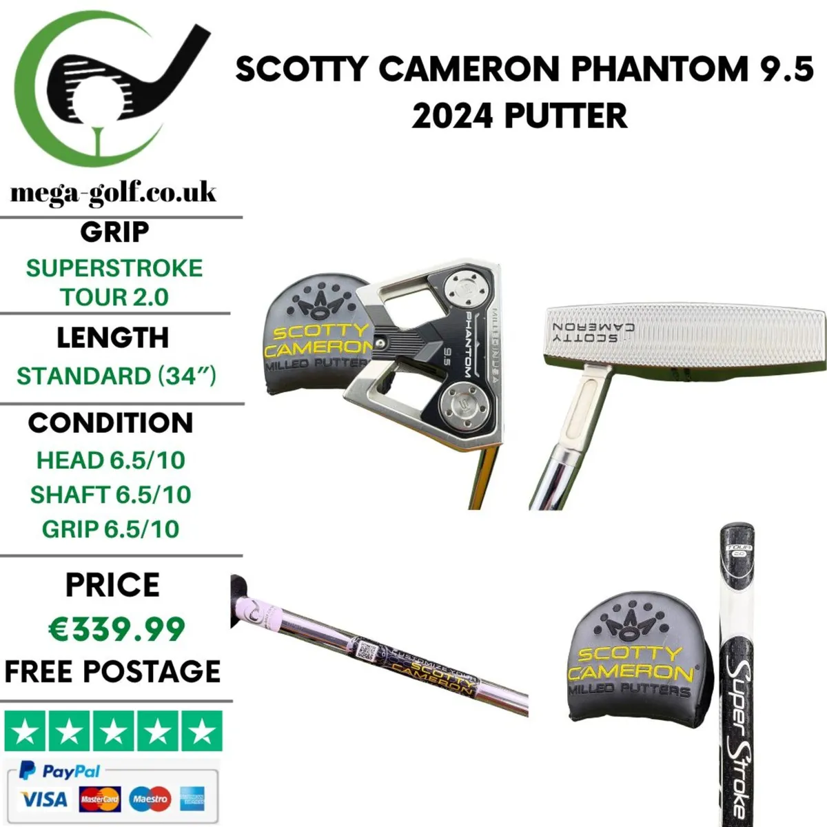 Scotty Cameron Phantom 9.5 2024 Putter / 34" - Image 1