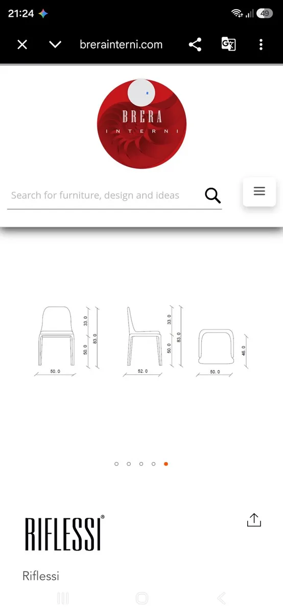 6 Italian design chairs - Image 4
