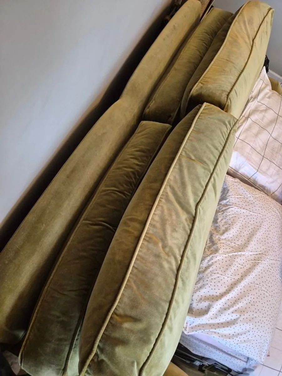 High-End Sofa Bed from Sofa.com "Bluebell" 2.5-Seater Sofa Bed in Olive Velvet - Image 2