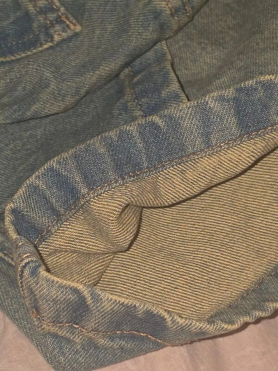 Stonewashed-Coloured (greenish-blue) BoohooManJorts - Image 4