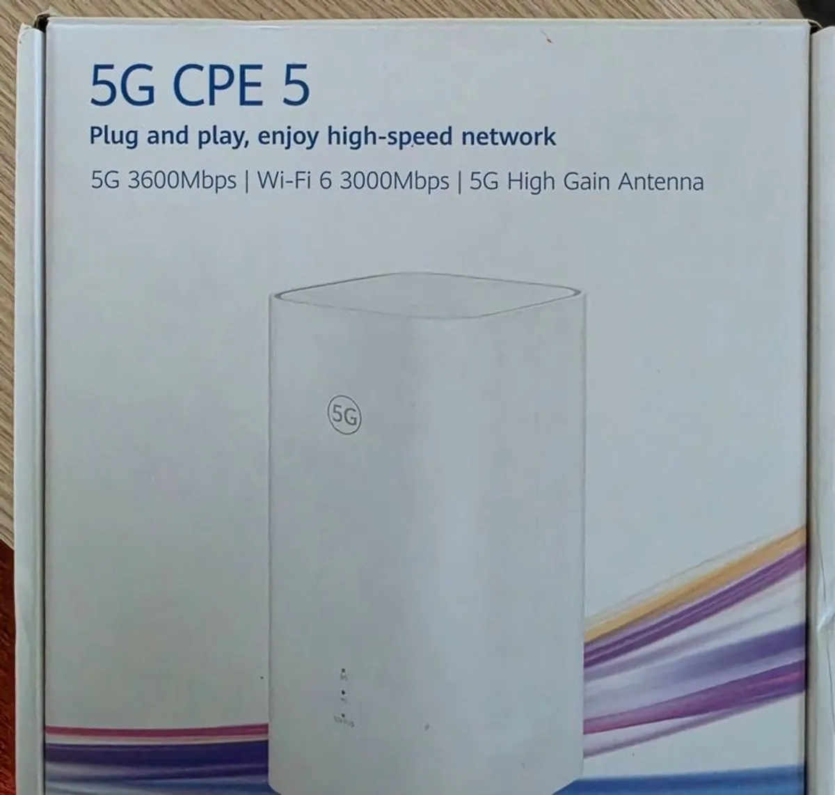 Modem Wi-Fi 6,5G  3600 Mbps,sim free - Image 1