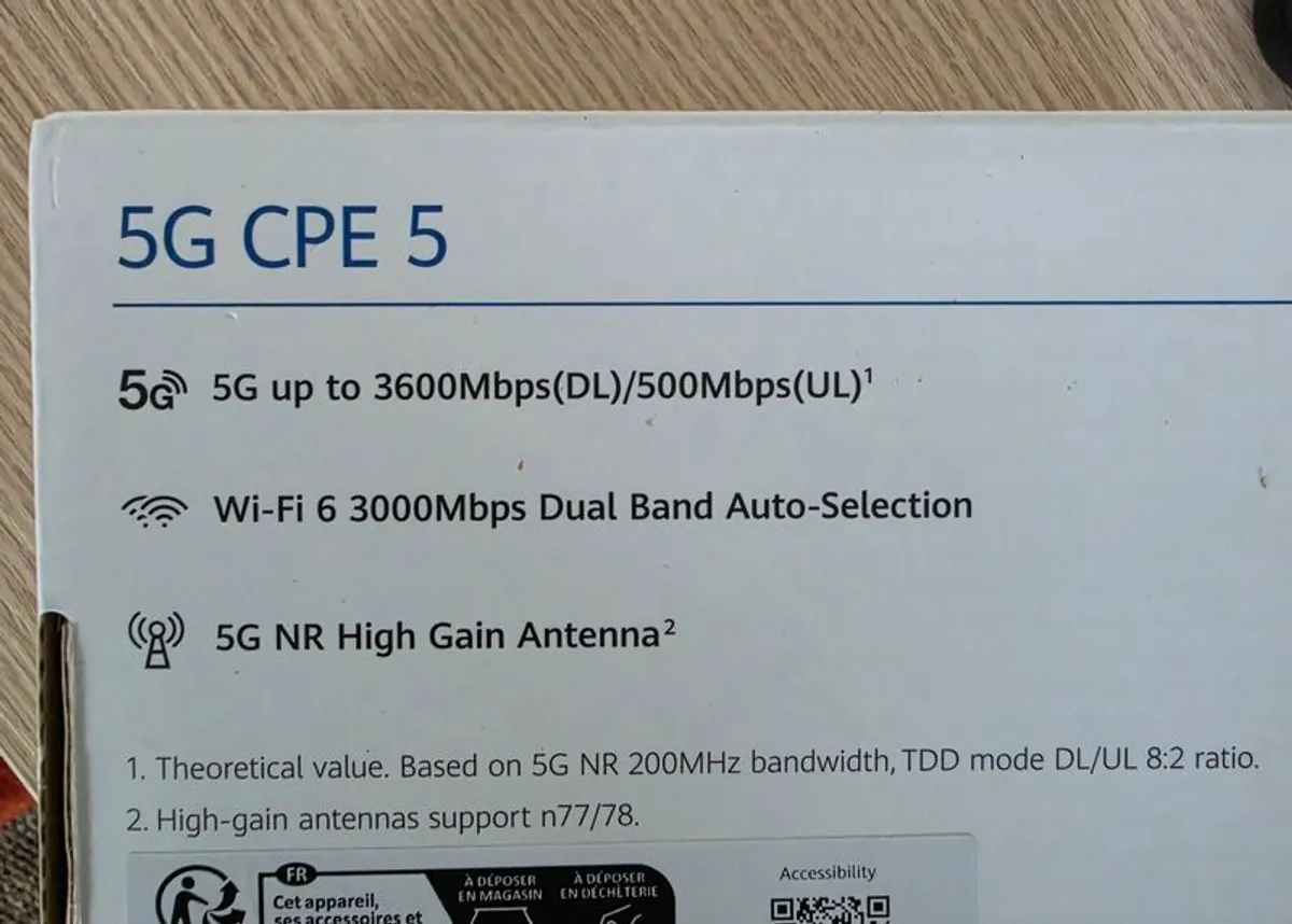 Modem Wi-Fi 6,5G  3600 Mbps,sim free - Image 2
