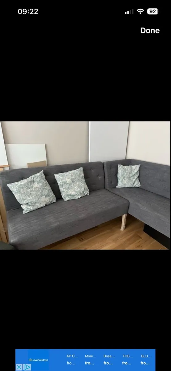 Kitchen bench grey fabric corner style - Image 2