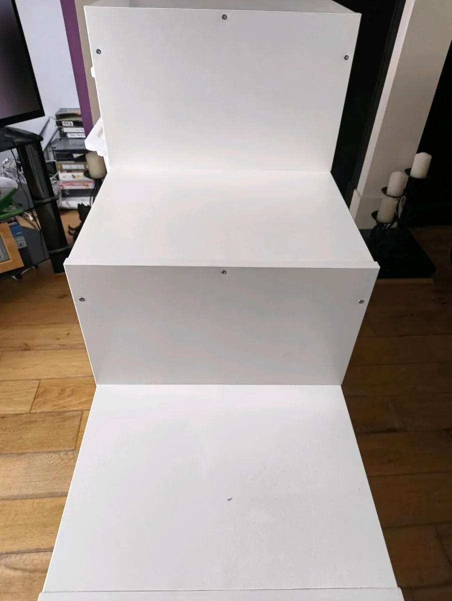 White IKEA Trofast stepped storage unit - Image 4