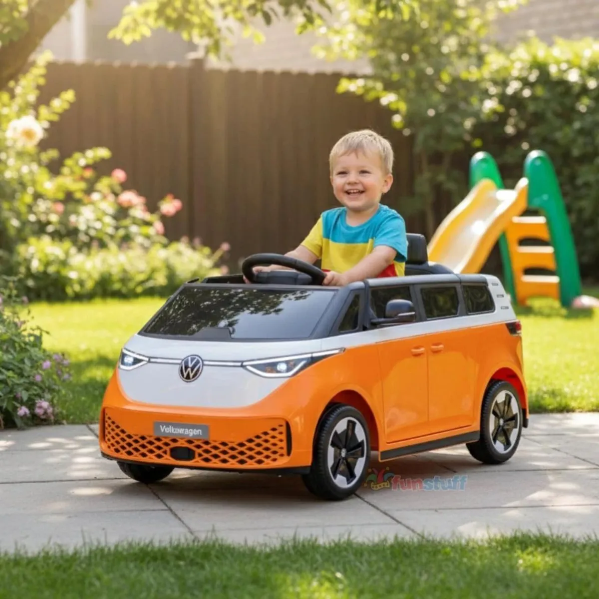 Volkswagen ID Buzz 12V Electric Ride On Car Orange