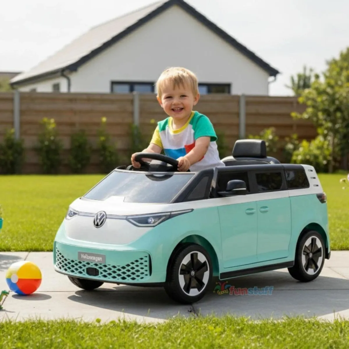 Volkswagen ID Buzz 12V Electric Ride On Car Green