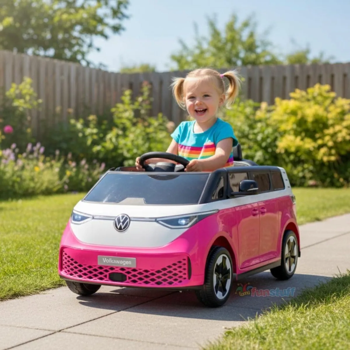 Volkswagen ID Buzz 12V Electric Ride On Car Pink