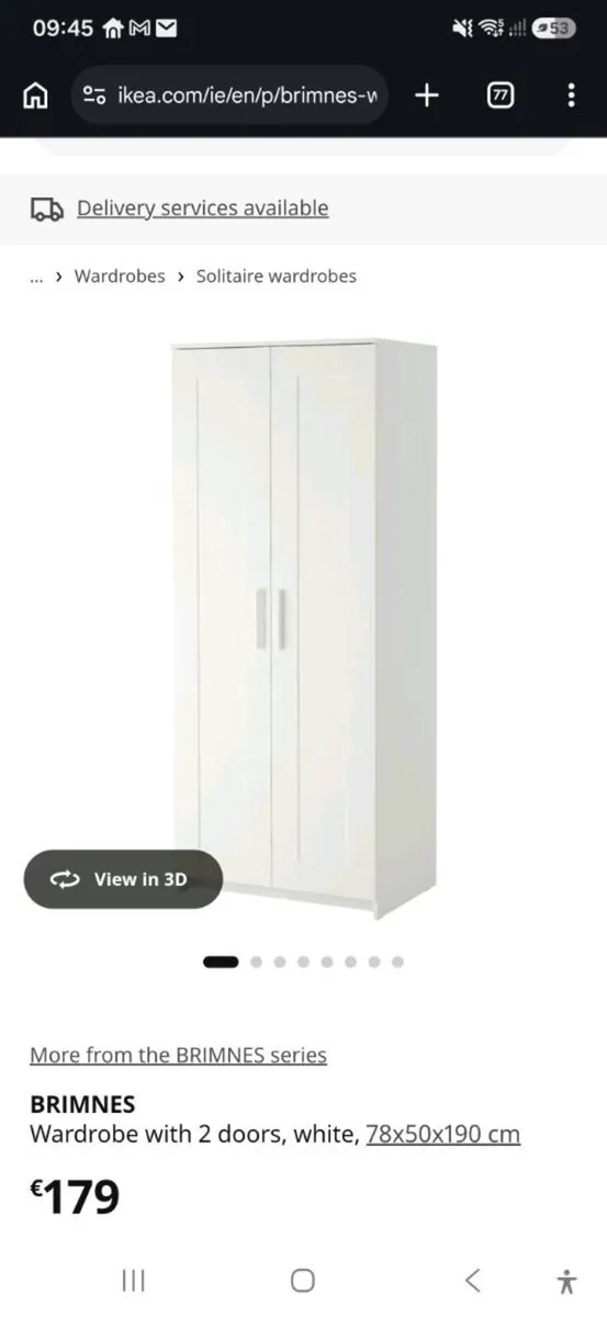 Ikea Brimnes Wardrobe - Image 3