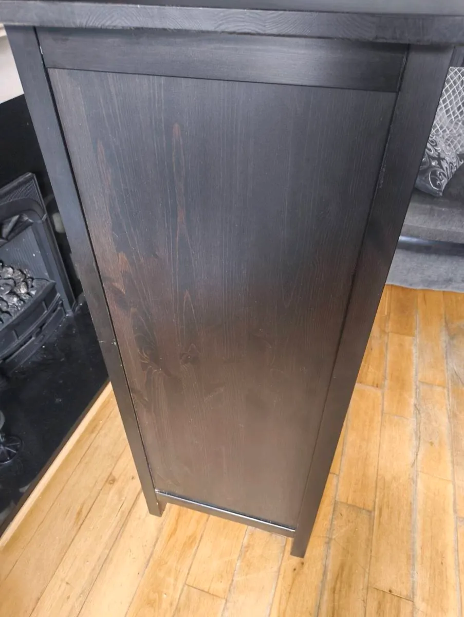 Black IKEA Hemnes large chest of drawers - Image 4