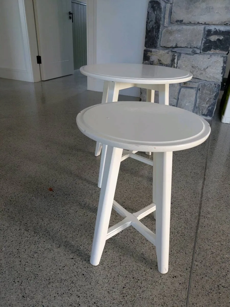 Ikea kregsta nest of tables x2 white - Image 4