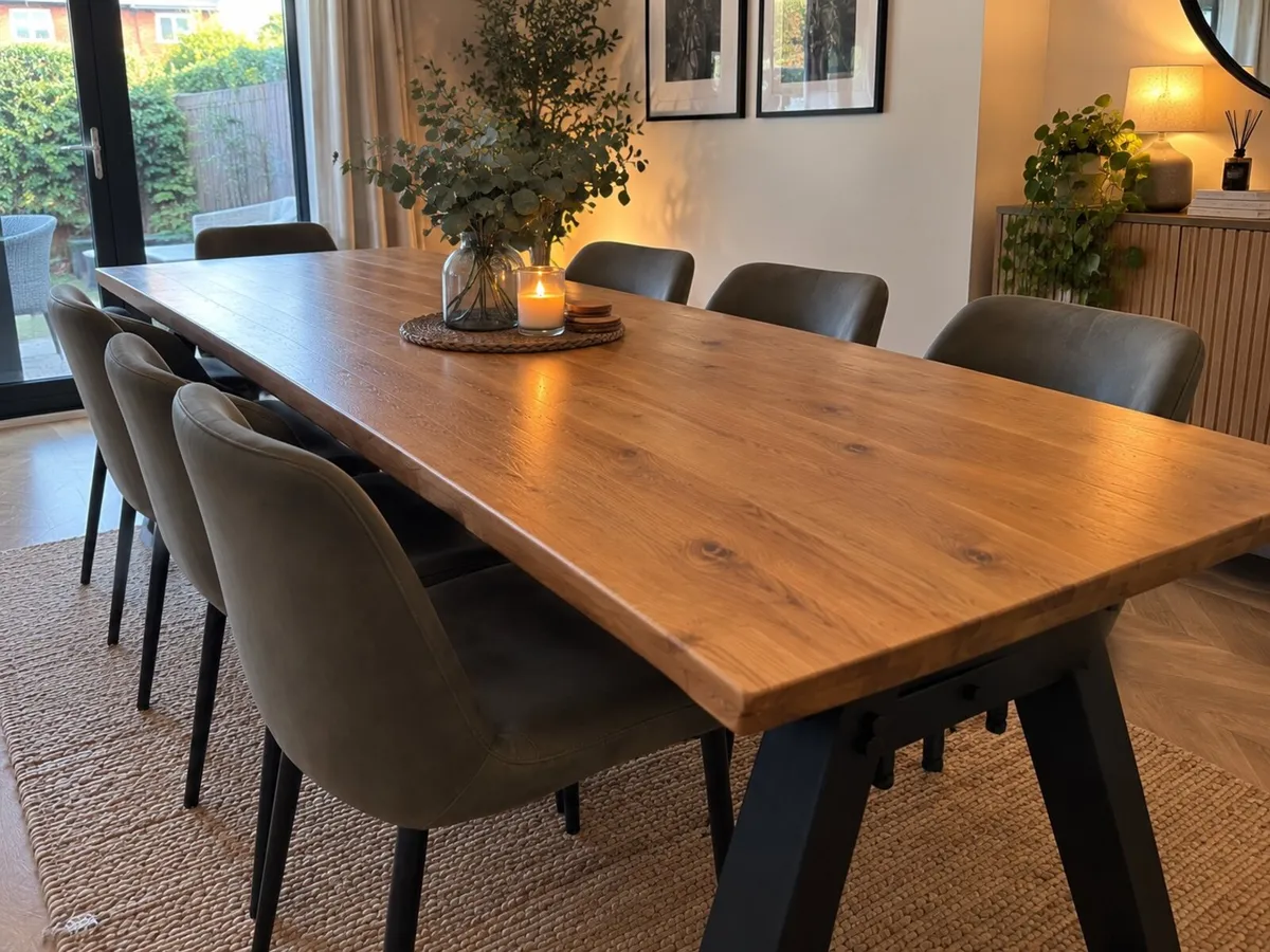 210cm Farmhouse Dining Table Ex Display - Image 3