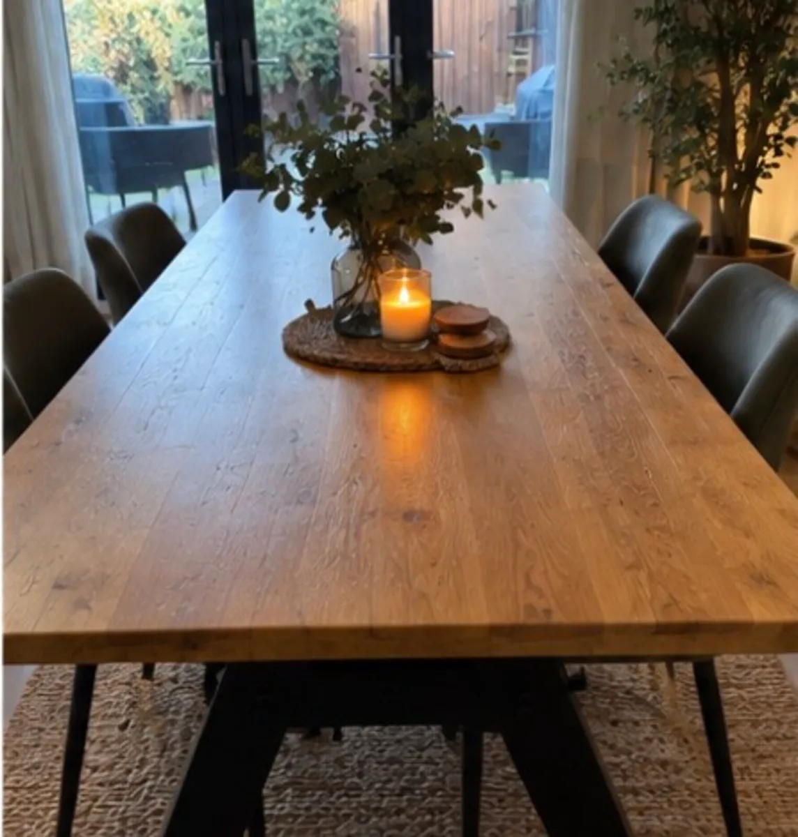 210cm Farmhouse Dining Table Ex Display - Image 2