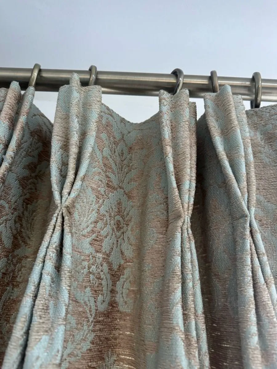 Full length curtains with brass poll - Image 3