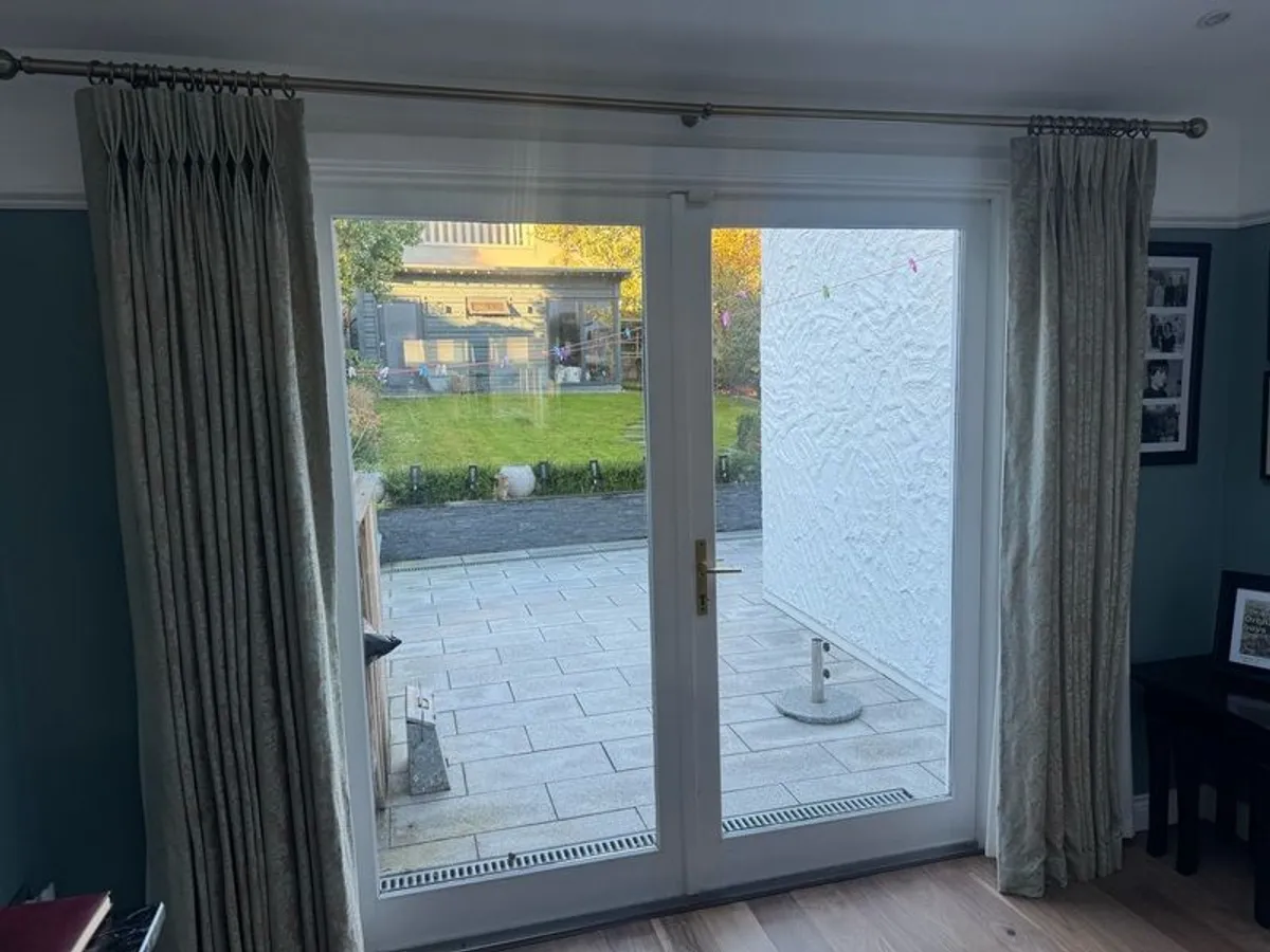 Full length curtains with brass poll - Image 4