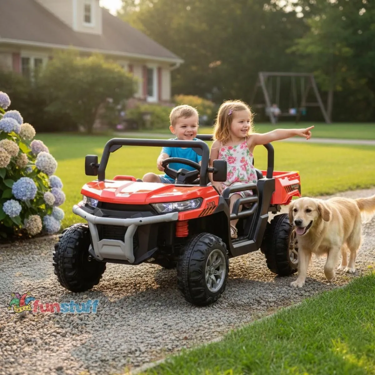 AgriBuddy Rear Tipper 12V Electric Ride On Red