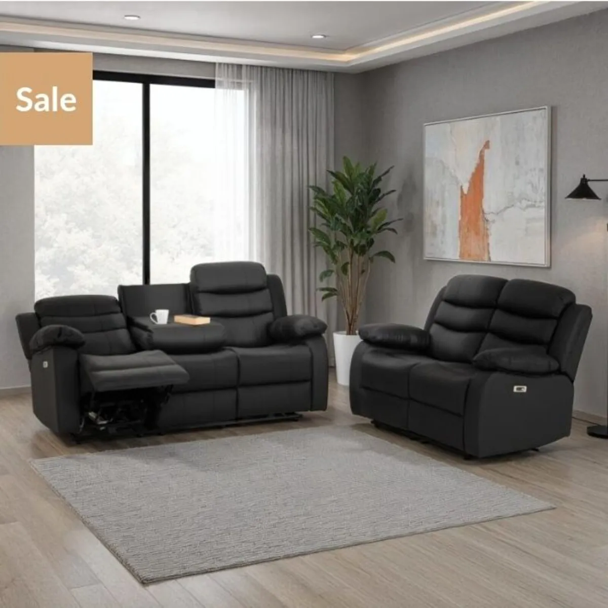 Roma 3+2 Electric Recliner Suite / 2 Colours - Image 1