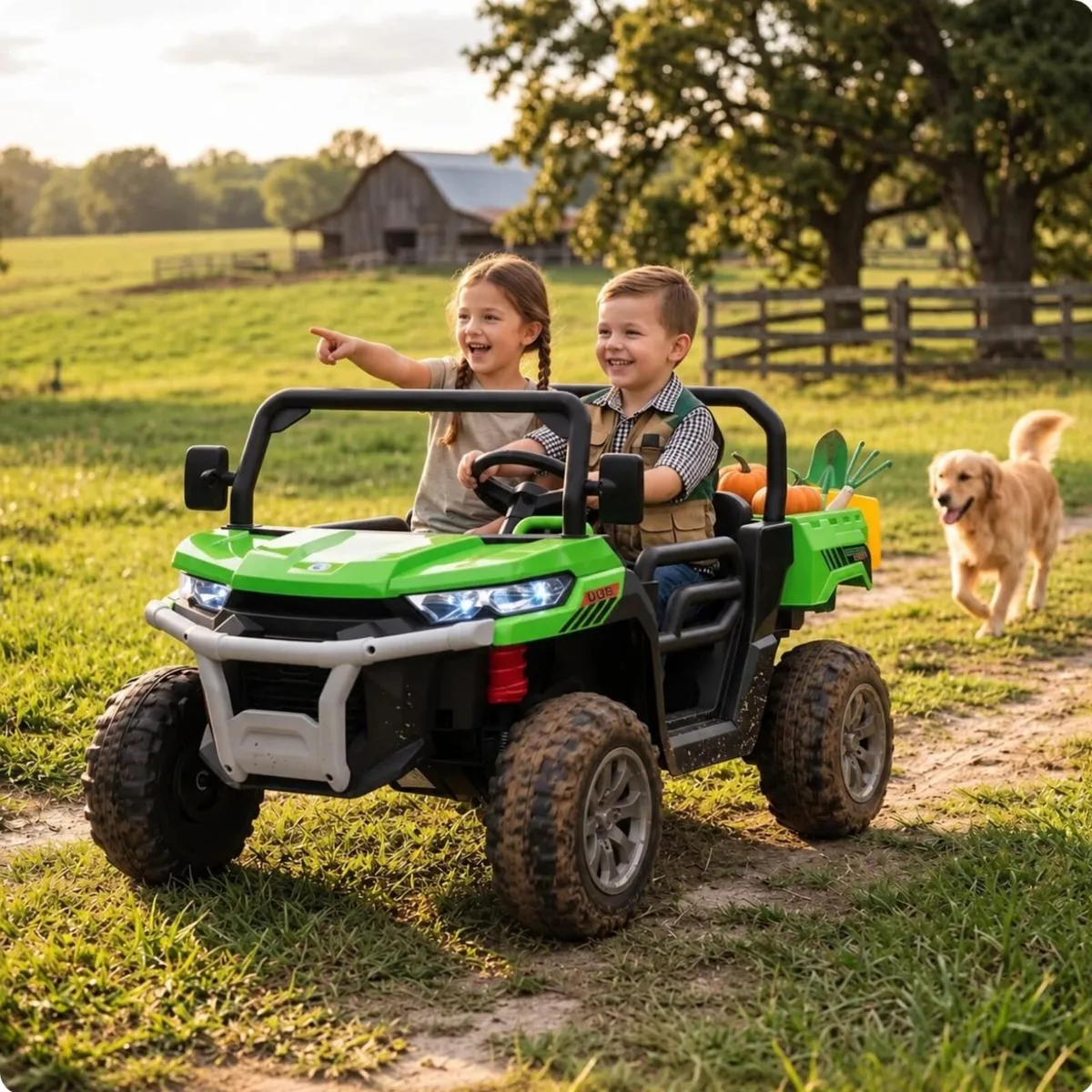 AgriBuddy Rear Tipper 12V Electric Ride On Green