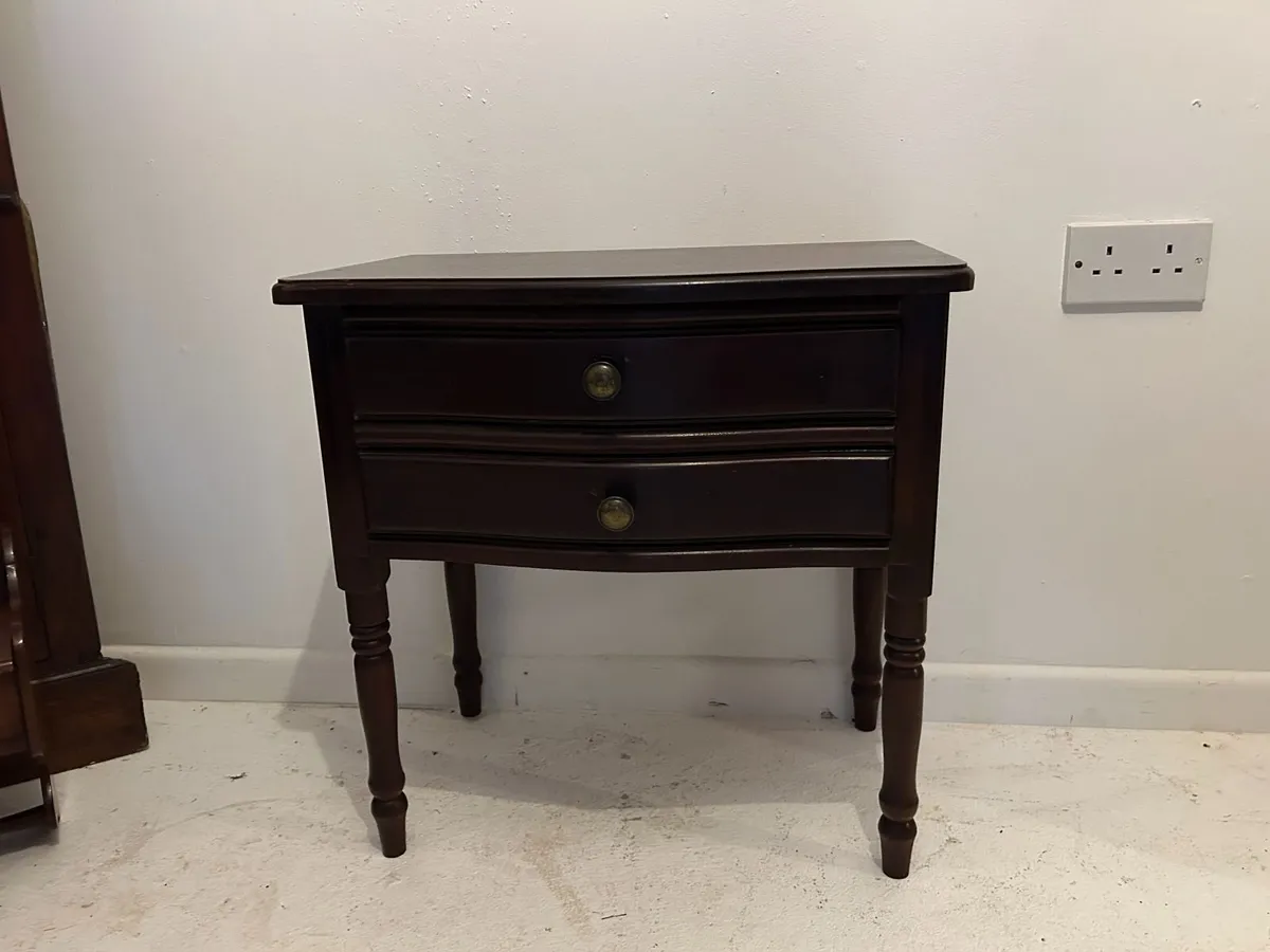 Beautiful Dark Wood Bedside Table / Nightstand - Image 1