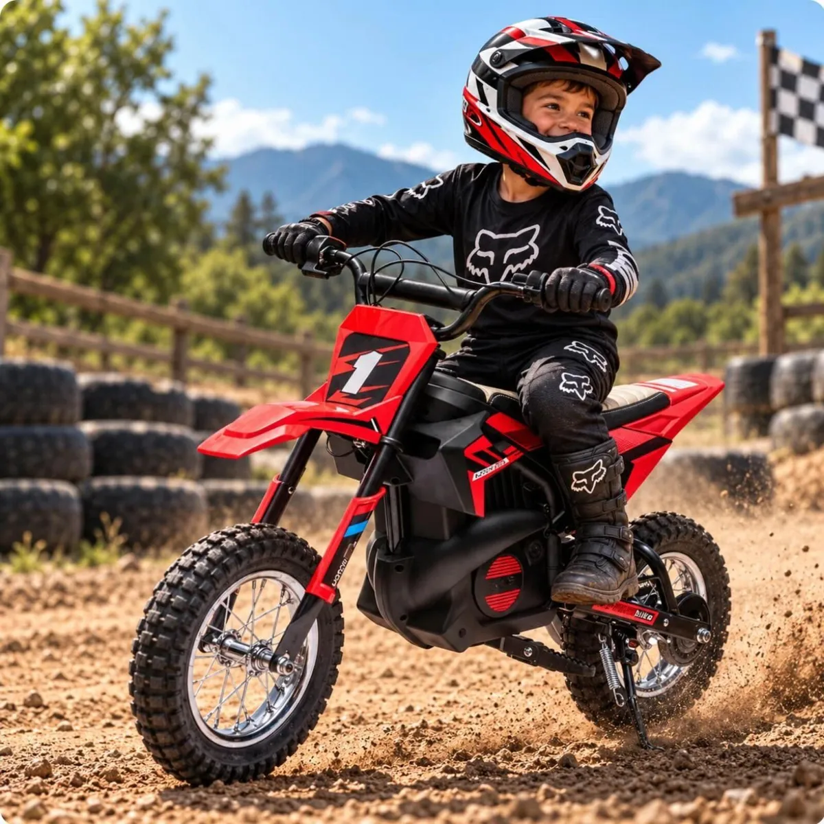 Dirt Race Scrambler 24V Electric Motorbike Red