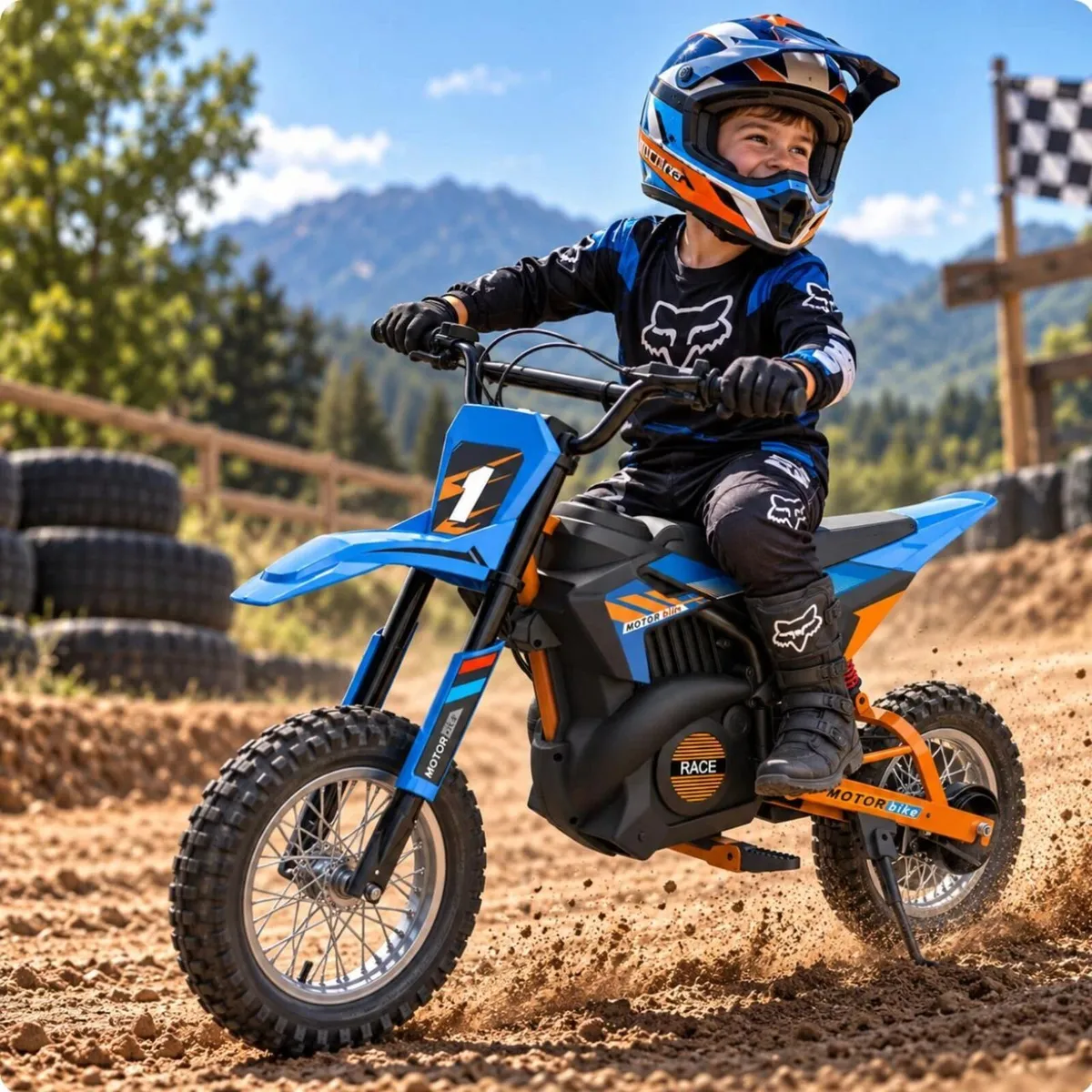 Dirt Race Scrambler 24V Electric Motorbike Blue