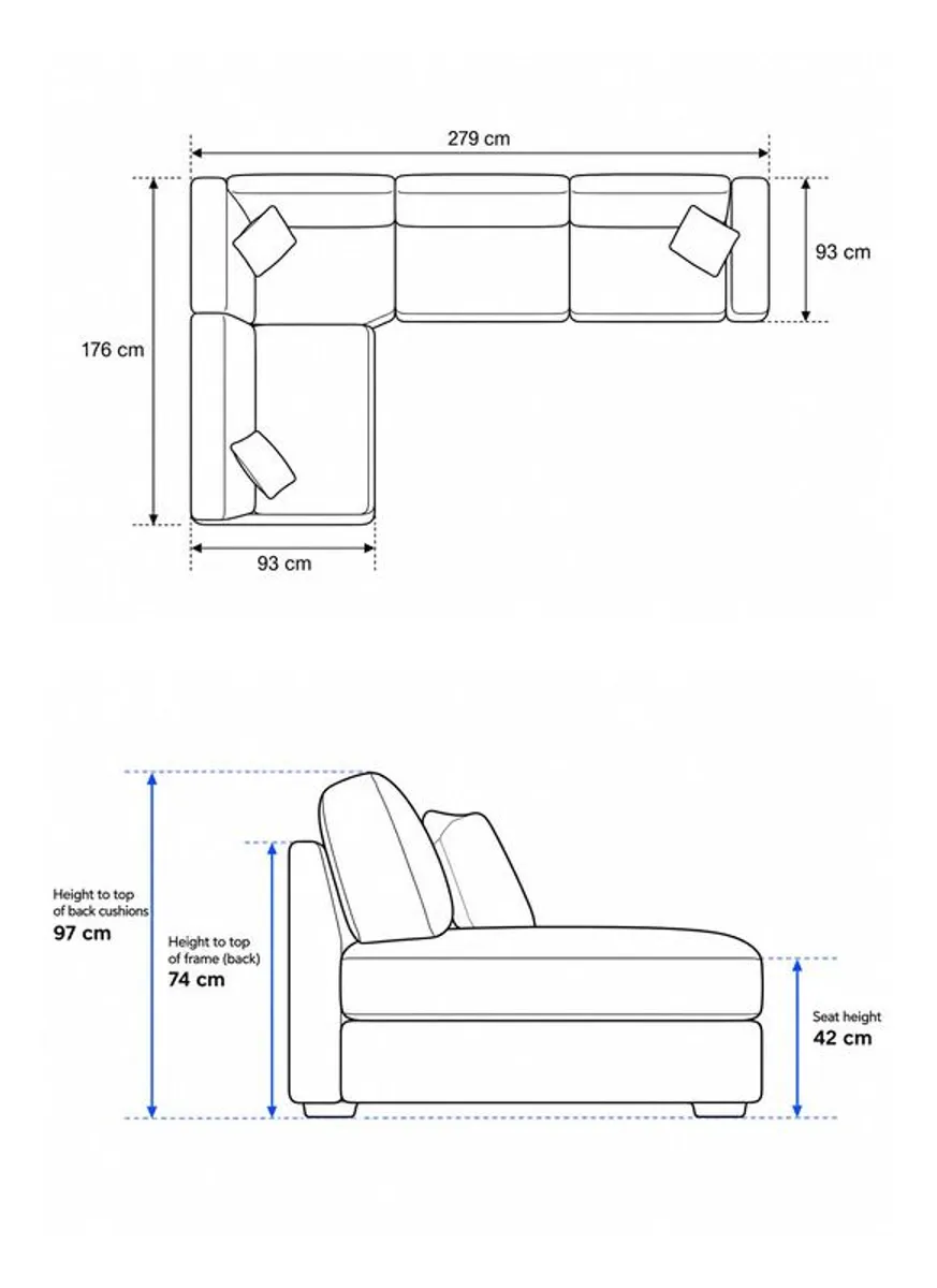 EZ Living Isaac L-Shaped Sofa and Footstool for 1000euro - Image 2