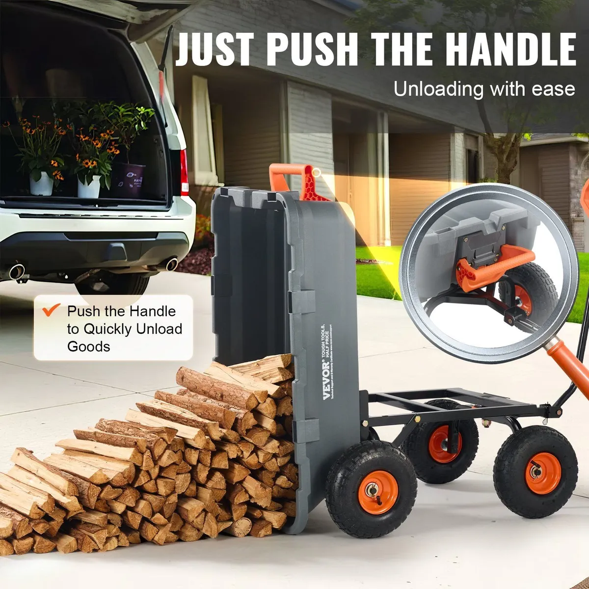 Garden Dump Cart 800 lb Capacity - Image 4