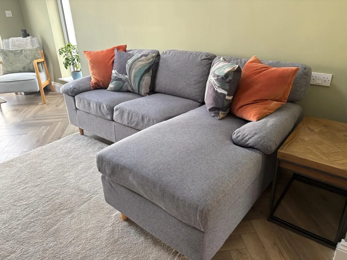 JYSK GEDVED Grey Corner Sofa - Excellent Condition - Image 2