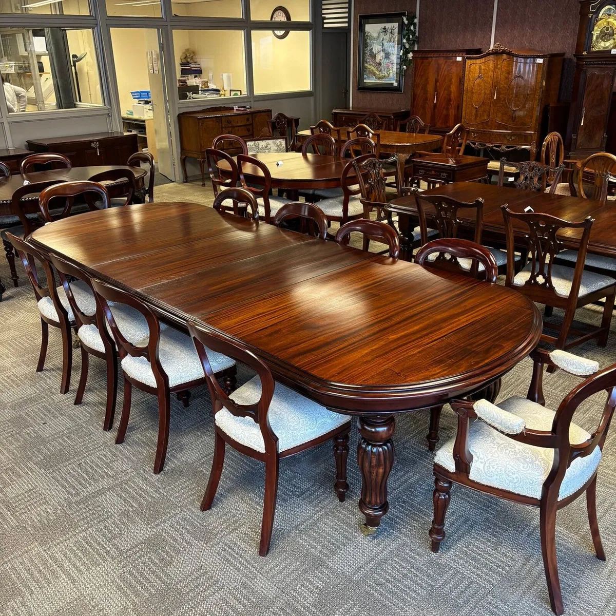 Fabulous Victorian style mahogany dining suite