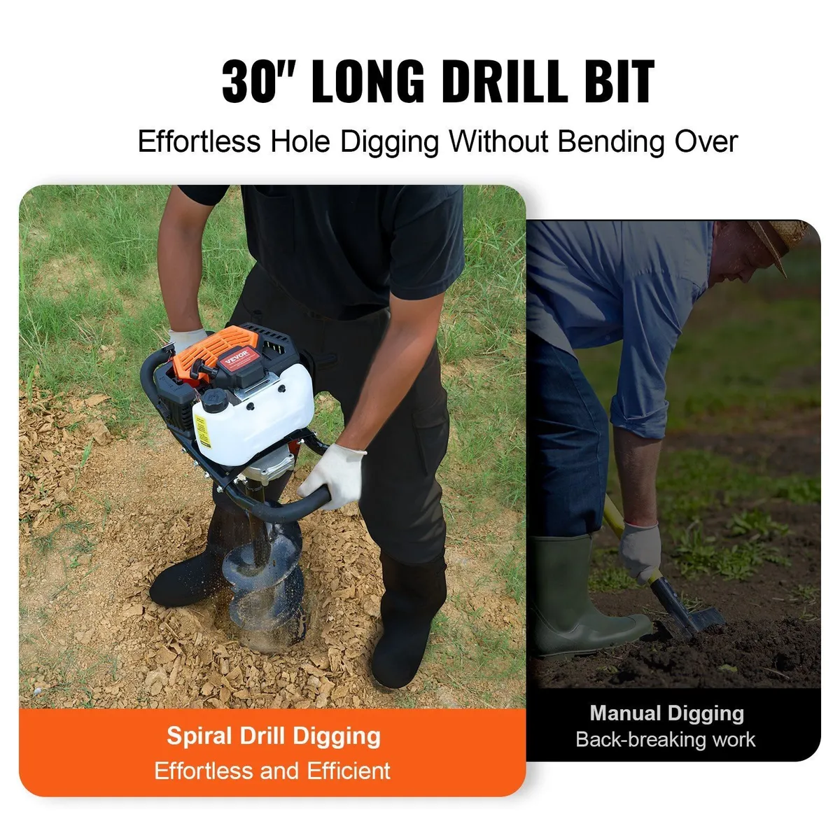 Petrol Post Hole Digger with 8in Auger - Image 4
