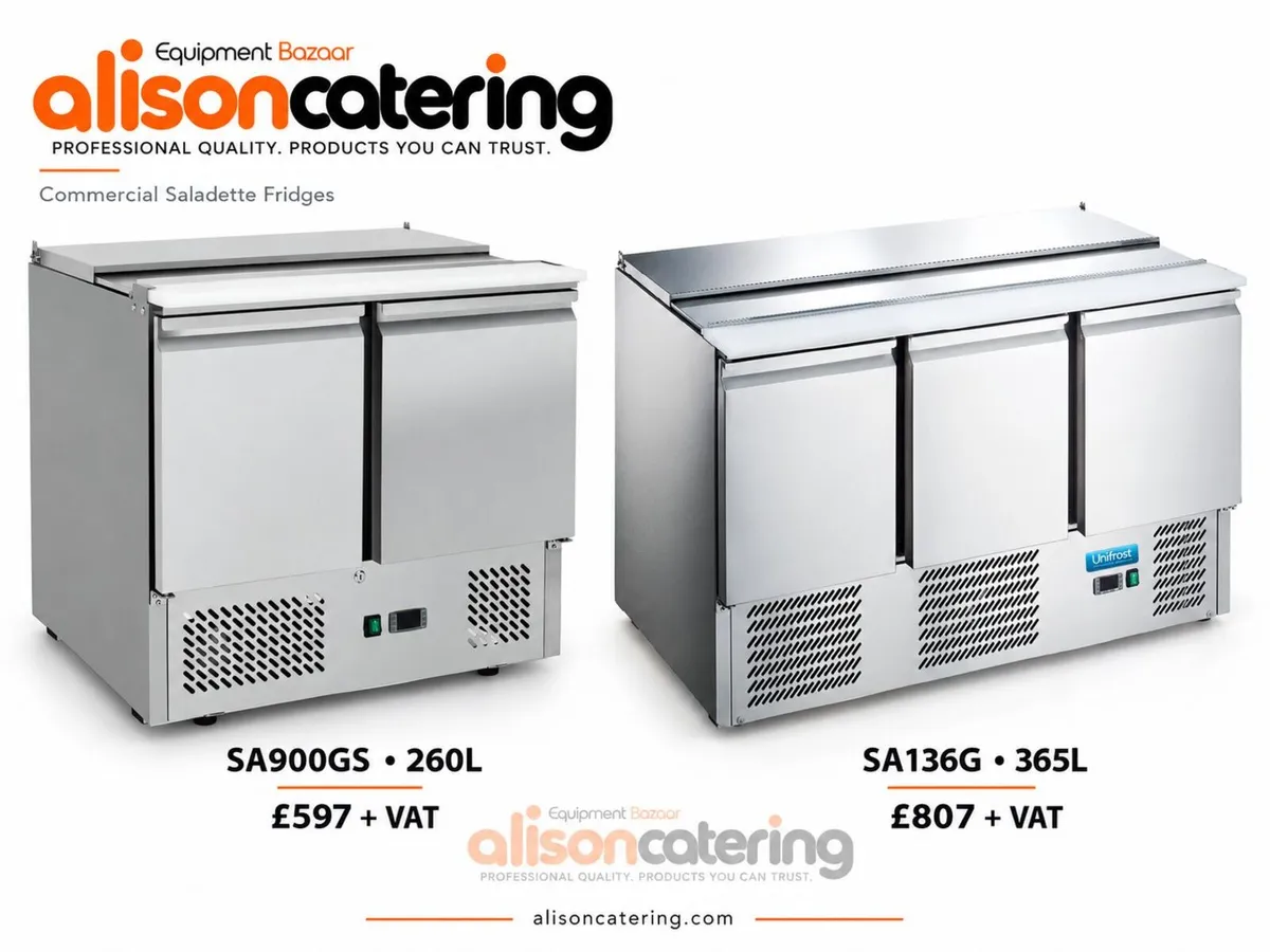 Pizza Prep Counters & Saladette Fridges - Image 2