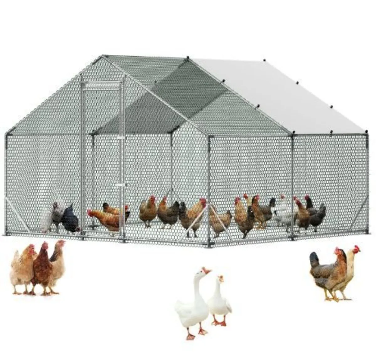 Large Metal Chicken Coop, 3 x 3 x 2 m - Image 3