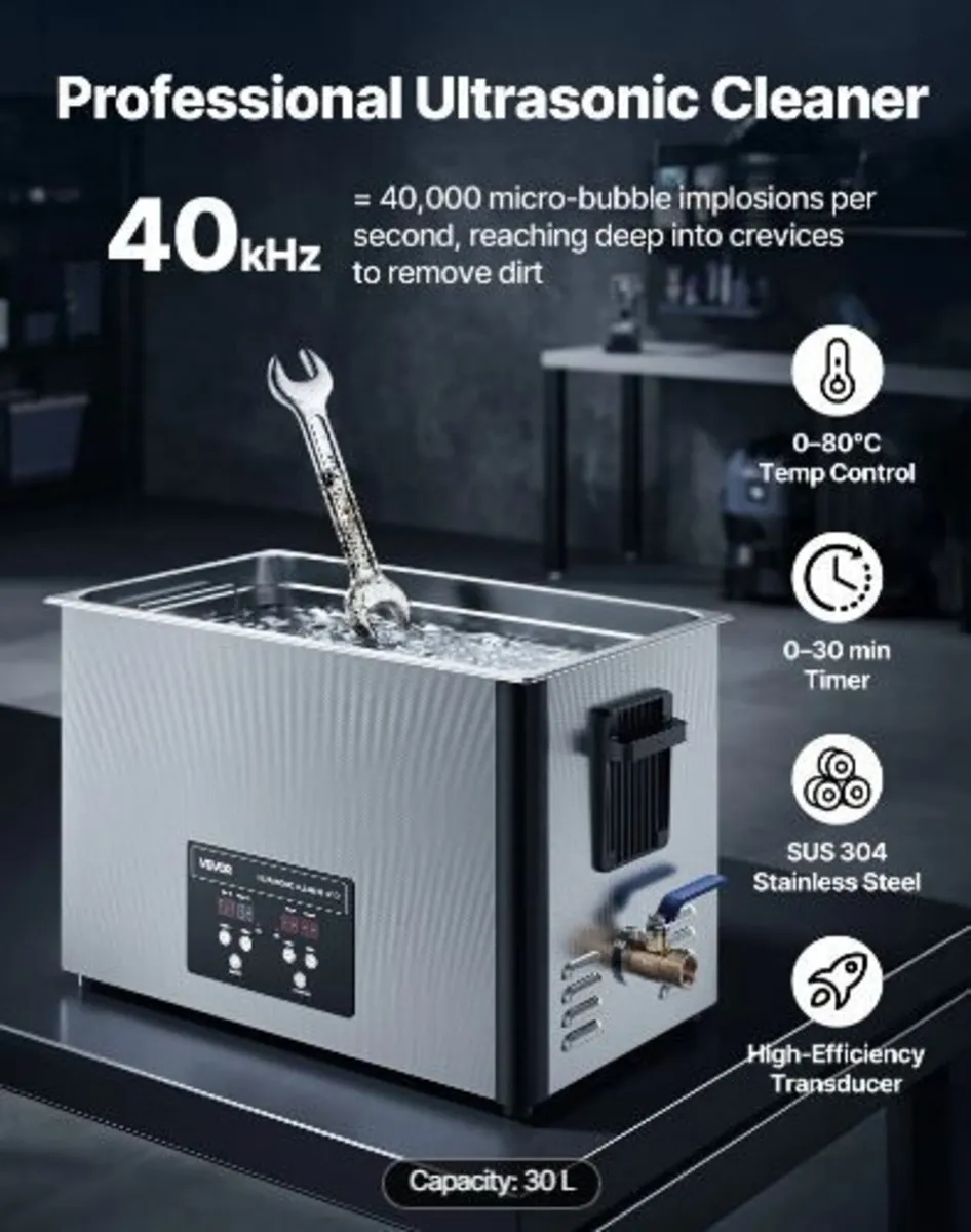 30L Ultrasonic Cleaner, Professional - Image 1