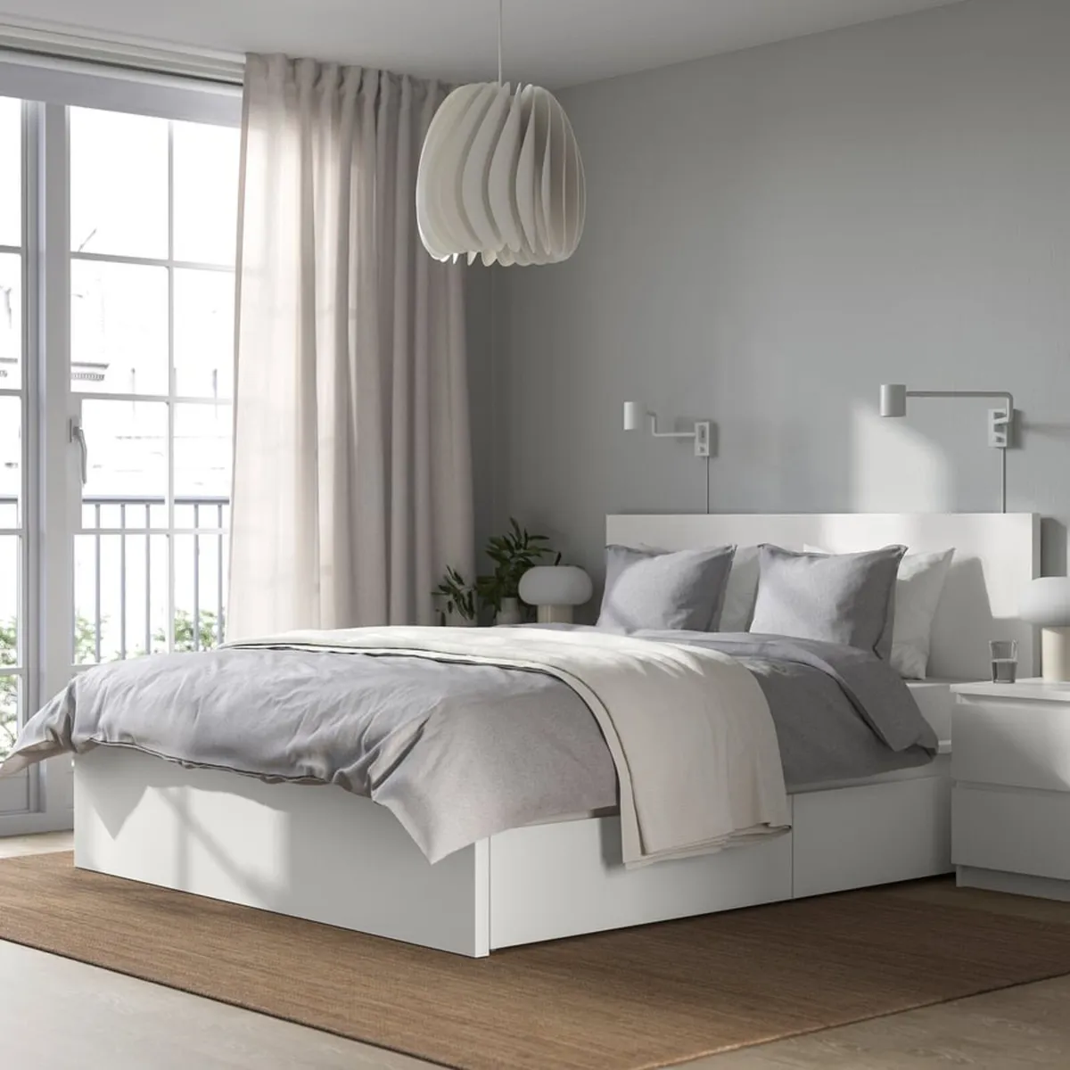 Ikea malm double bed with drawers - Image 3