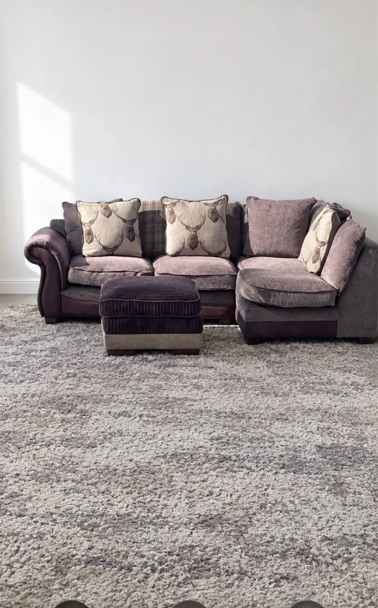 Brown Corner sofa  L shaped - Image 1