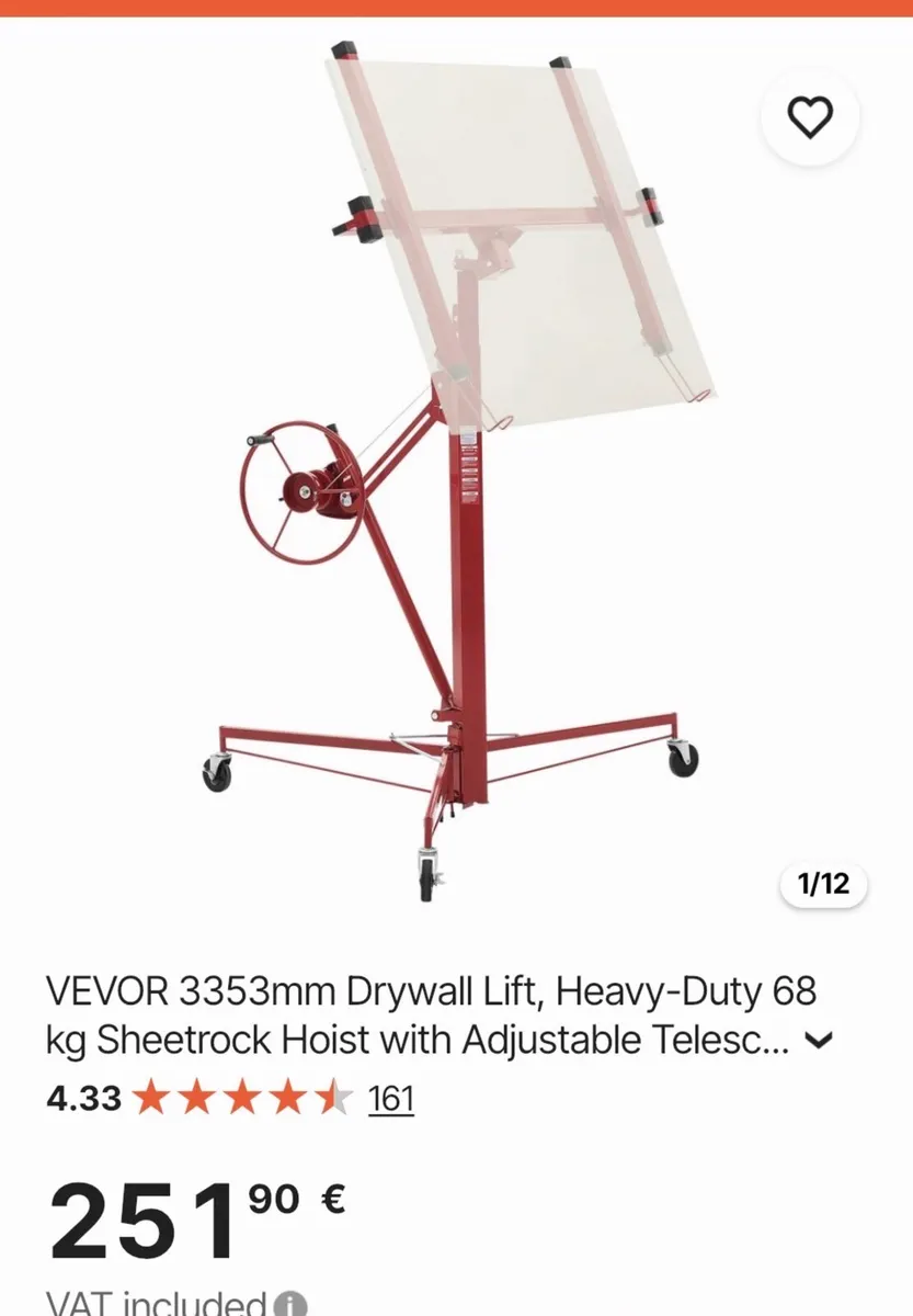 Plasterboard lifter