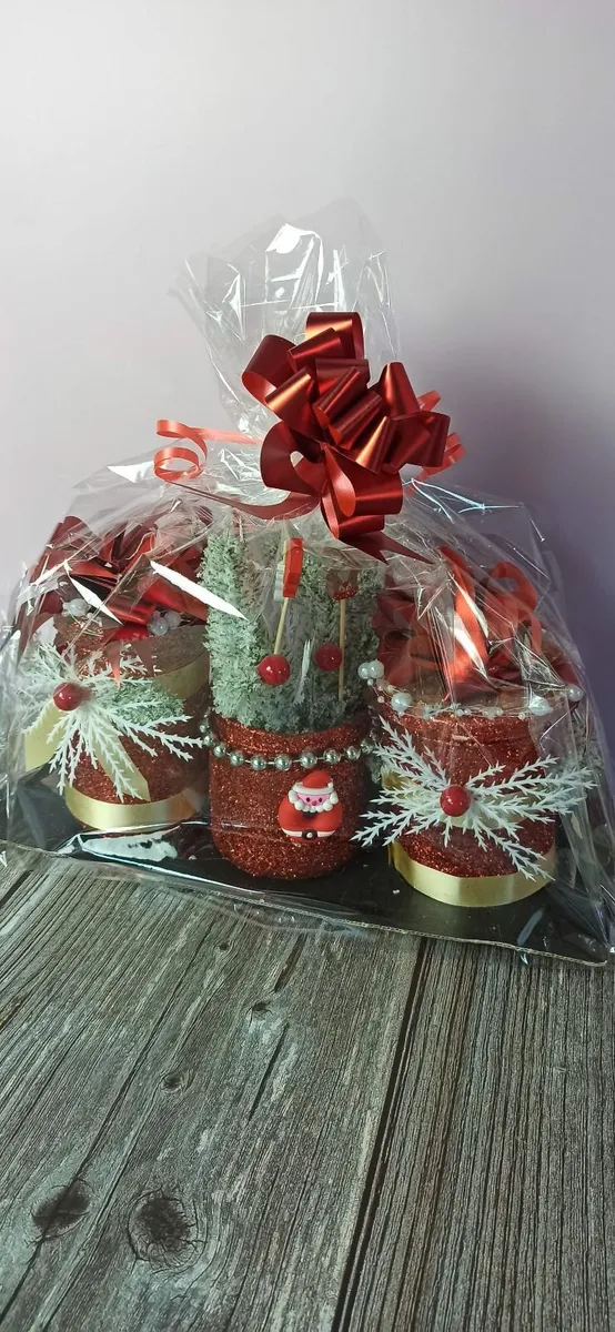 Handmade Recycled Christmas Jar Decoration Set – 3 - Image 3