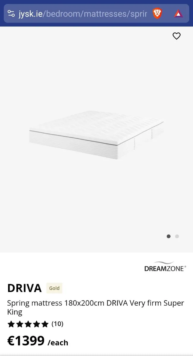 Mattress Driva (Jysk) 180x200 barely used - Image 4