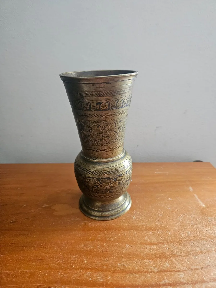 Vintage Brass Vase - Image 4